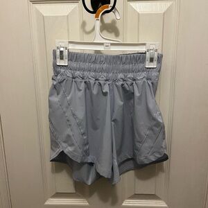 Lululemon Light Blue Women's Athletic Shorts - Breathable Running Shorts
